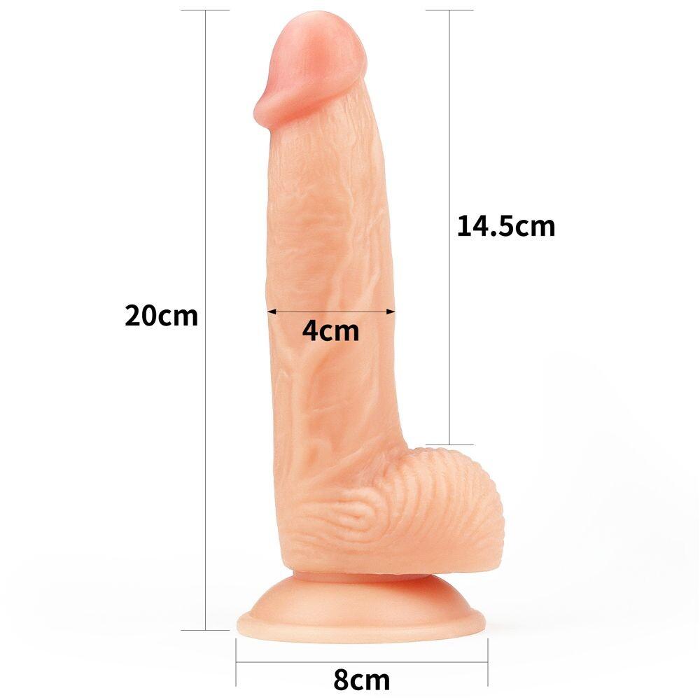 Dildo Realistico Ultra Soft Seth 20 cm thumbnail 4