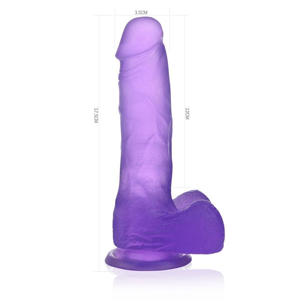 Dildo Realistico Jelly Crystal 17 cm thumbnail 3