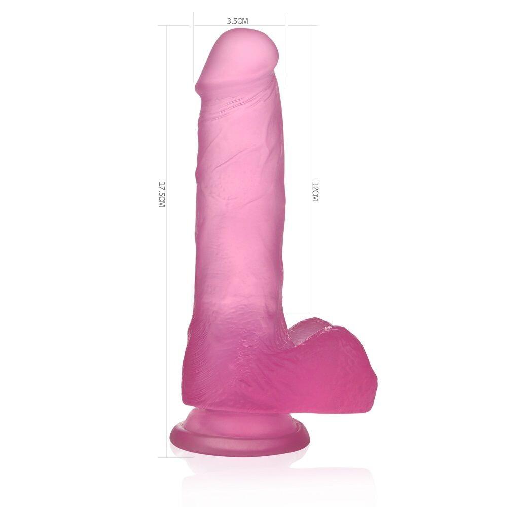 Dildo Realistico Jelly Crystal 17 cm thumbnail 3