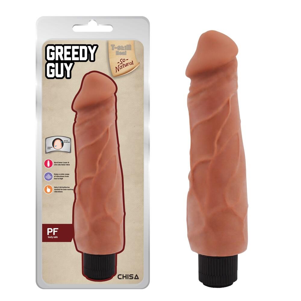 Vibratore Realistico Greedy Guy 24 cm thumbnail 6
