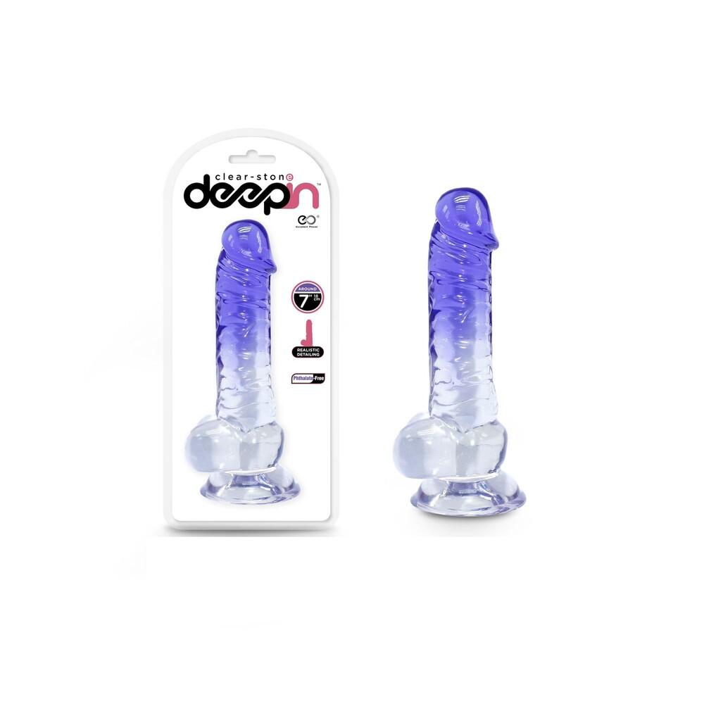 Dildo Realistico Deep Clear Stone 18 cm thumbnail 3