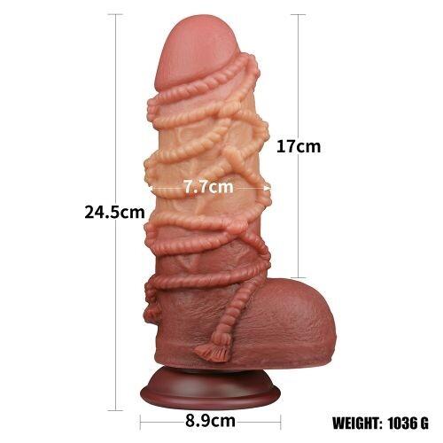 Dildo XXL Braided Rope 24,5 cm thumbnail 3