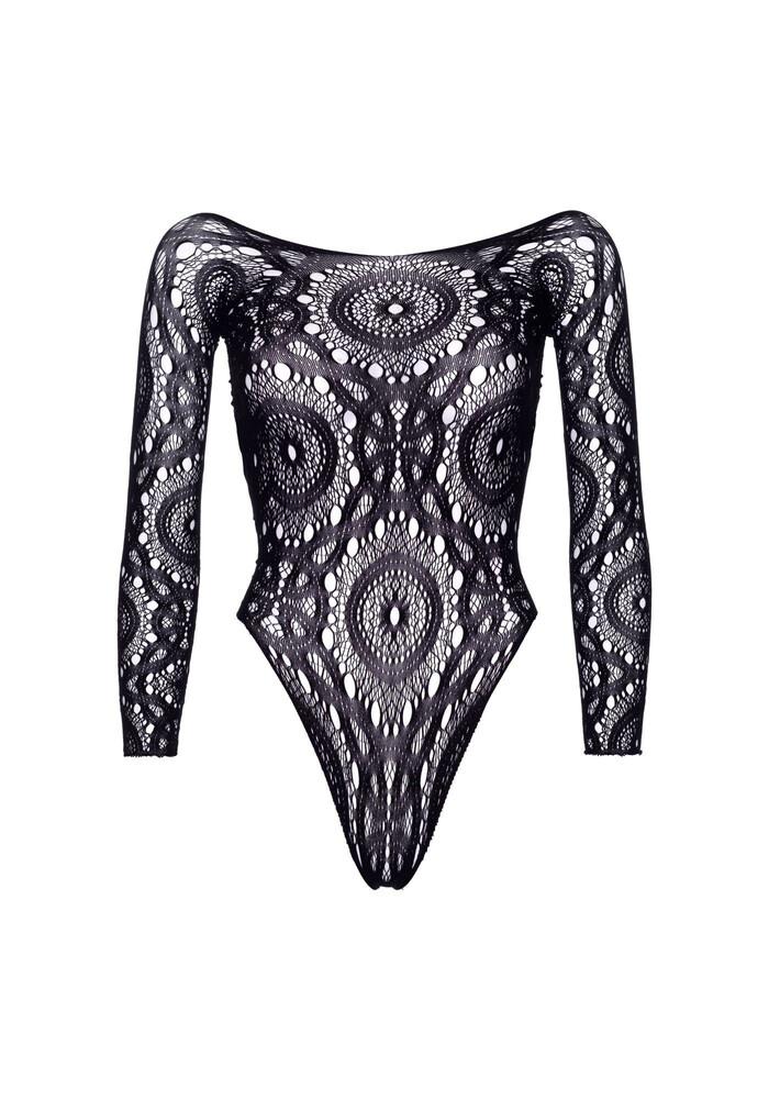 Body Sexy Snap Crotch Thong Back Nero thumbnail 3
