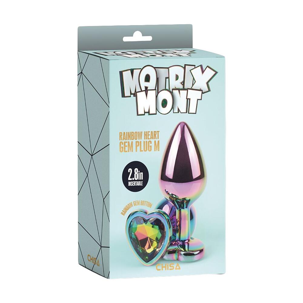 Plug Anale Rainbow Heart Gem Ø 3,3 cm thumbnail 5