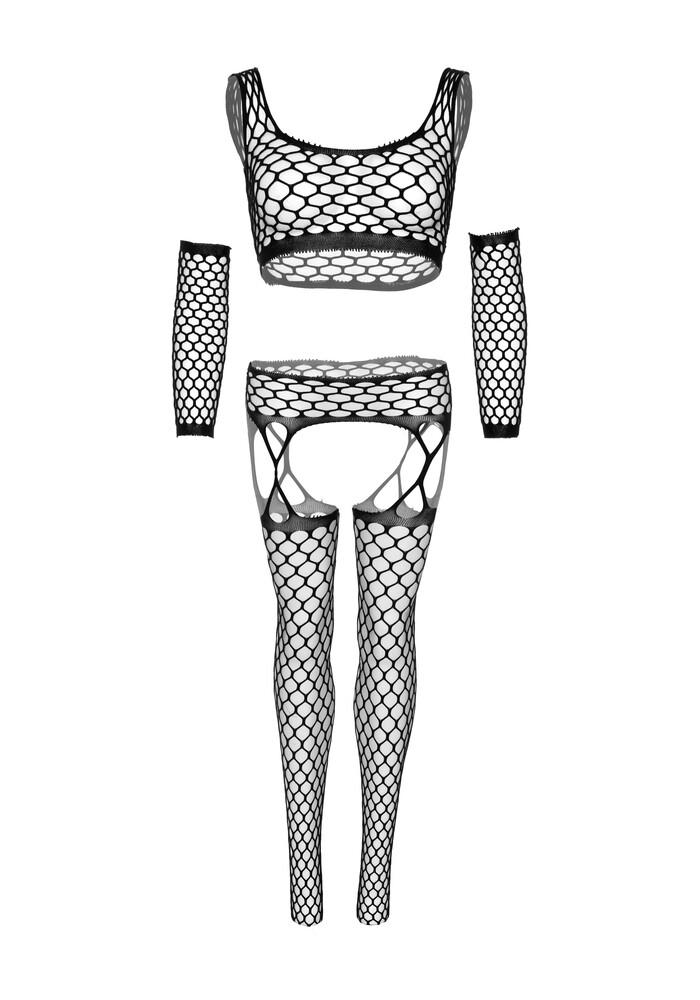 Completino Sexy Crop Top and Gloves Nero thumbnail 8