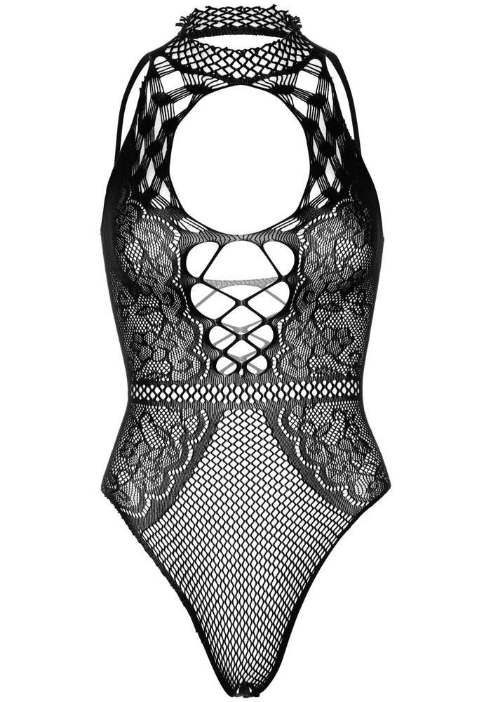 Body Sexy Net and Lace Keyhole Nero thumbnail 7