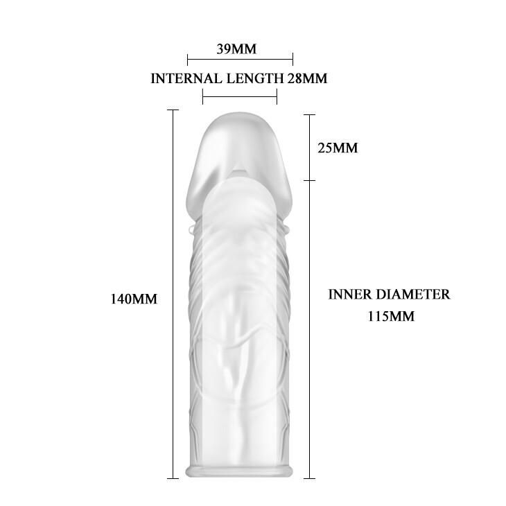 Guaina e Prolunga Pene Sleeves Extra  14 cm thumbnail 4