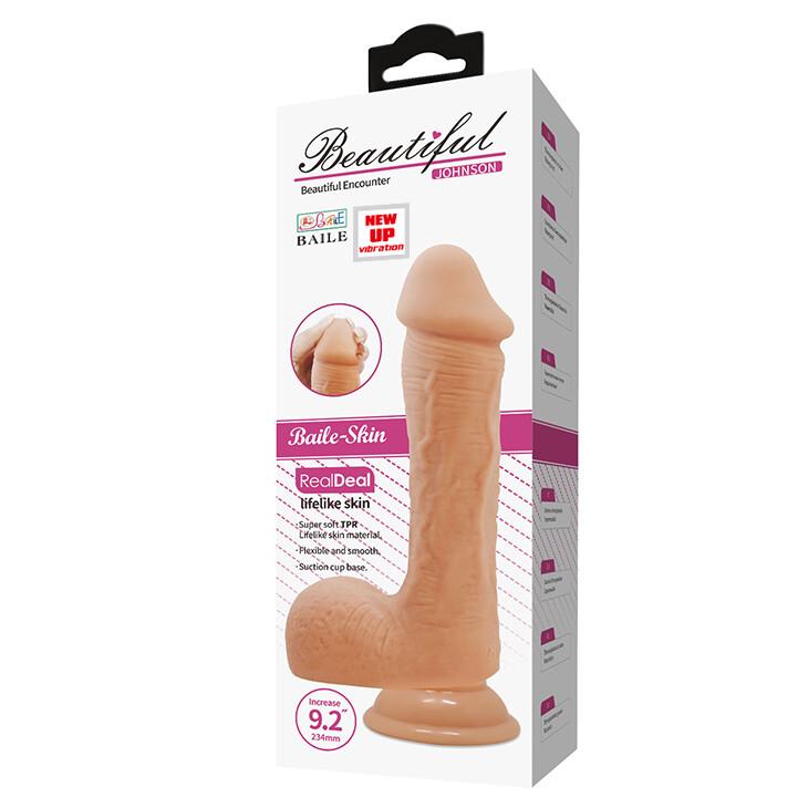 Vibratore Realistico Beautiful  Vibrant Johnson 23,4 cm thumbnail 10