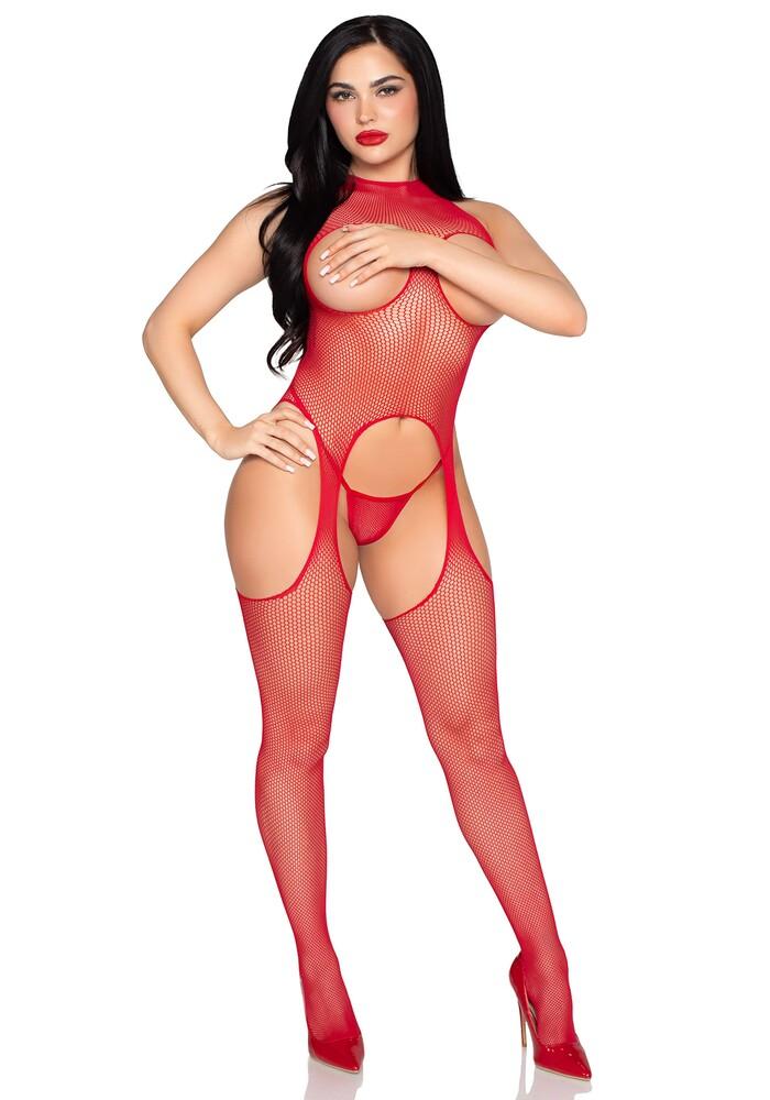 Tuta Sexy Cupless Rosso