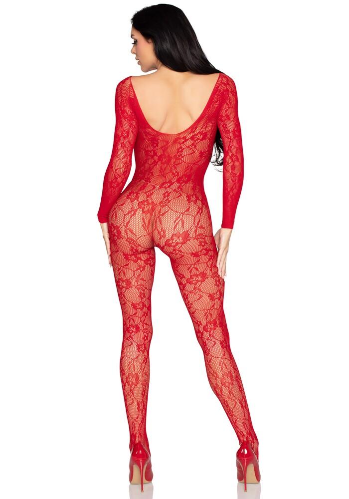 Tuta Sexy Lace Rosso thumbnail 3